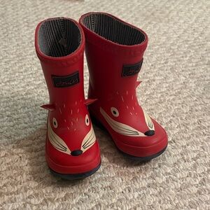 Joules Kids' Red Fox Rain Boots
